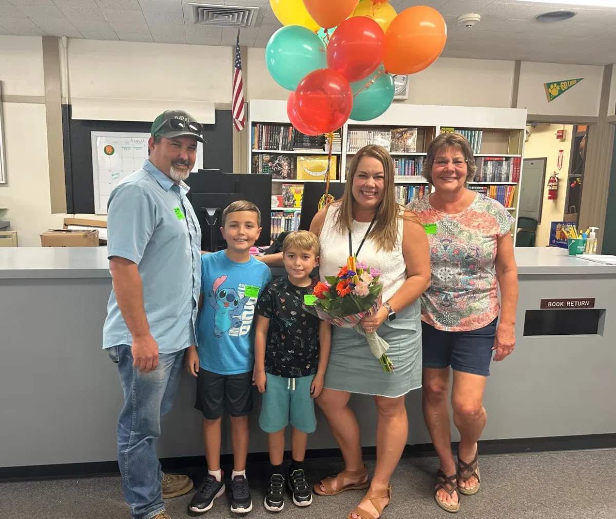 2023 Yolo County Teacher of the Year Melissa Edsall and her family. (Courtesy)