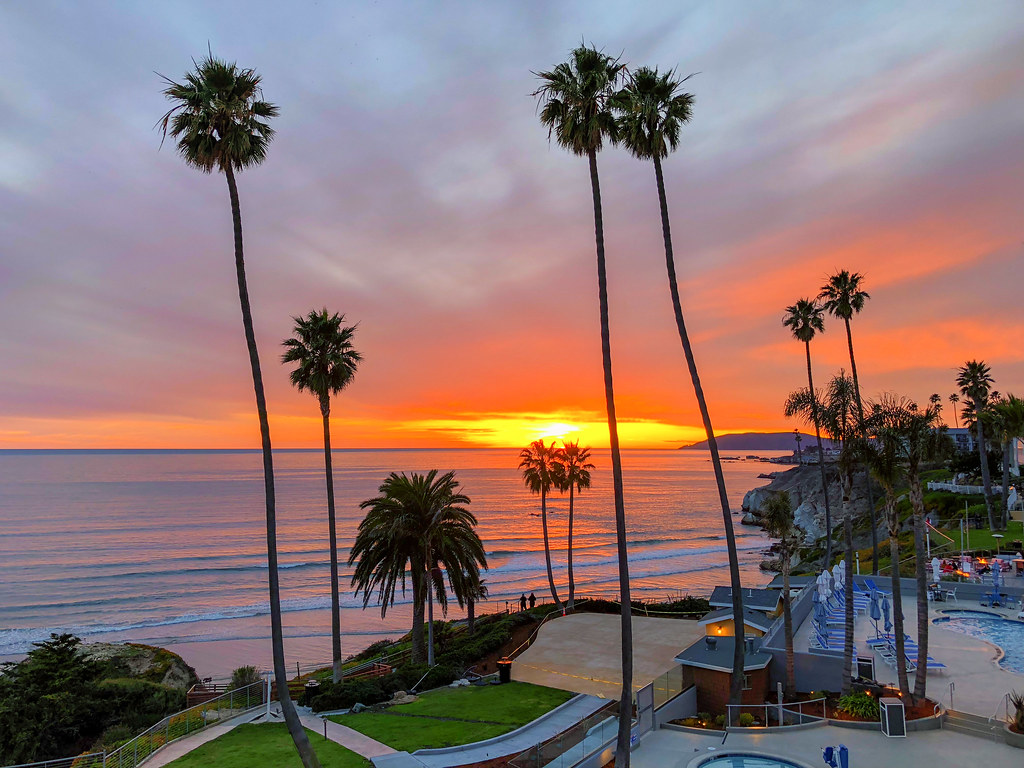 SeaCrest Ocean Front Hotel Sunset Over Ocean