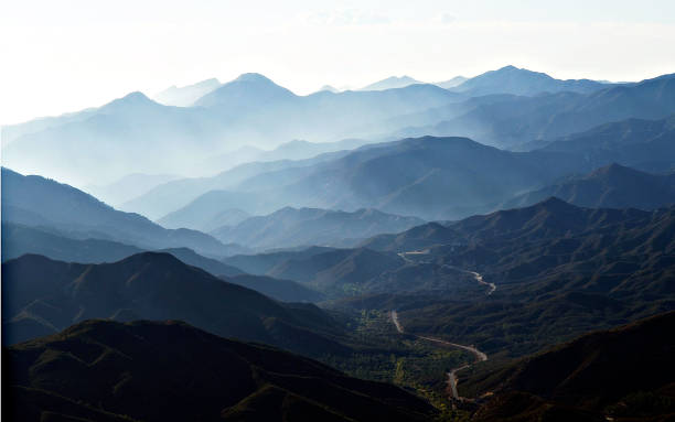 Dew settles in for the evening over Big Tujunga Canyon in the Angeles National Forest in California.